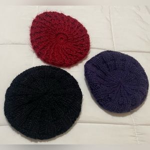 DANIER. Set of three beret type hats!